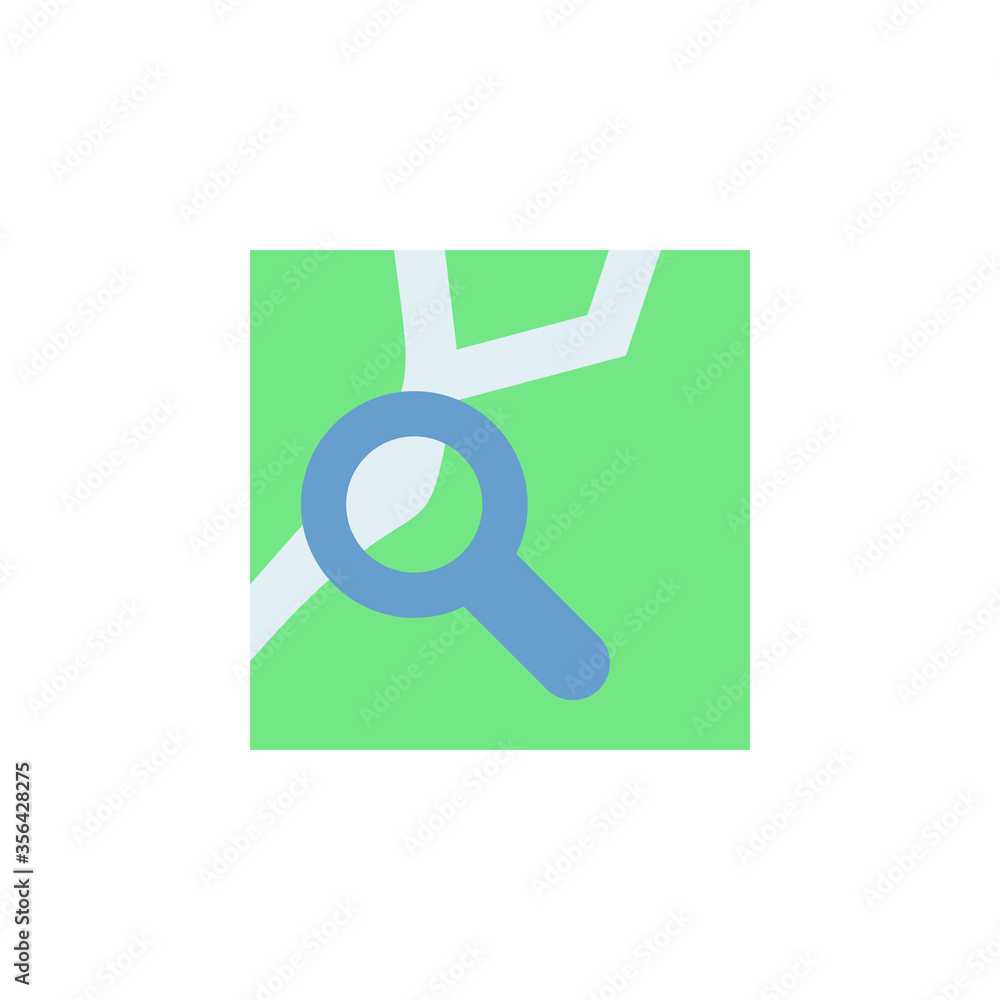 Poster map, gps, search icon. simple color vector elements of navigation icons for ui and ux, website or mo