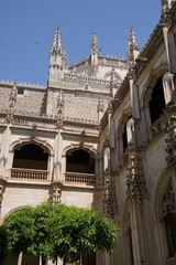 Fototapeta na wymiar Detail of the upper cloister of the Monasterio de San Juan de los Reyes in Toledo Spain