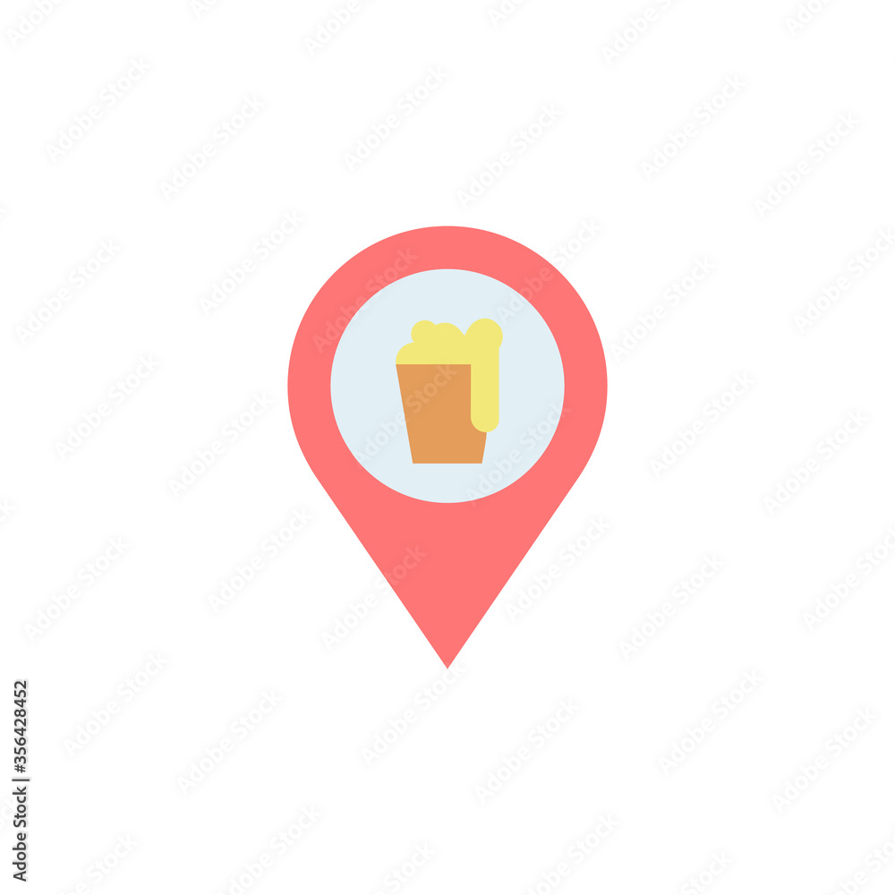 Poster placeholder, beer icon. simple color vector elements of navigation icons for ui and ux, website or m