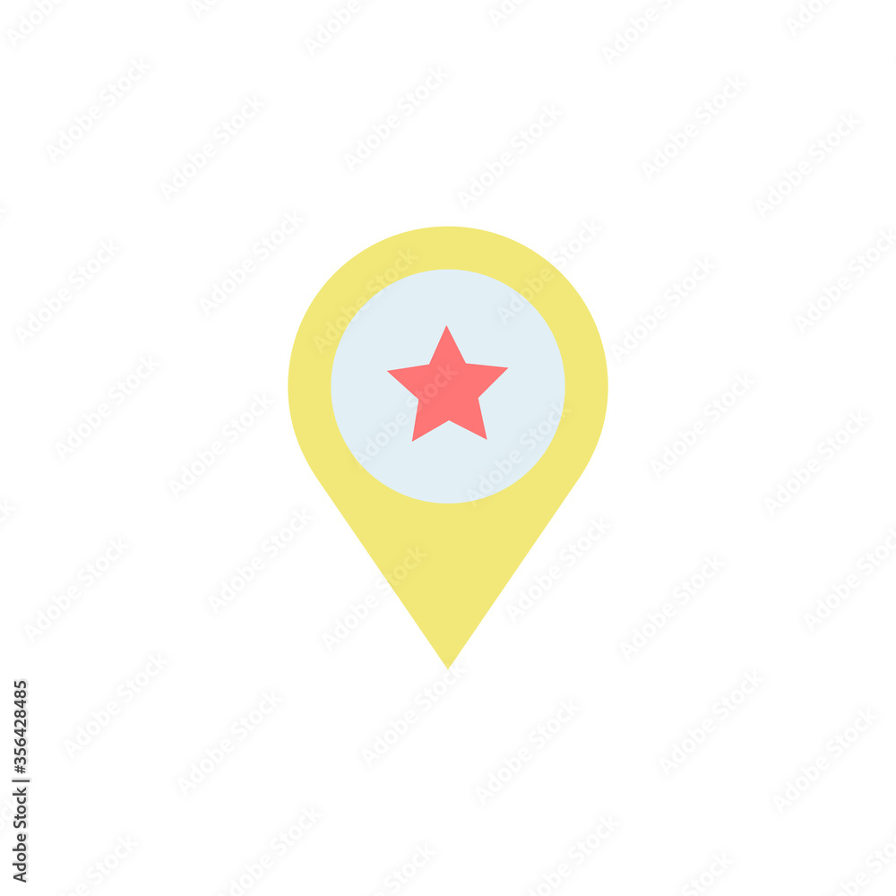 Poster placeholder, star icon. simple color vector elements of navigation icons for ui and ux, website or m