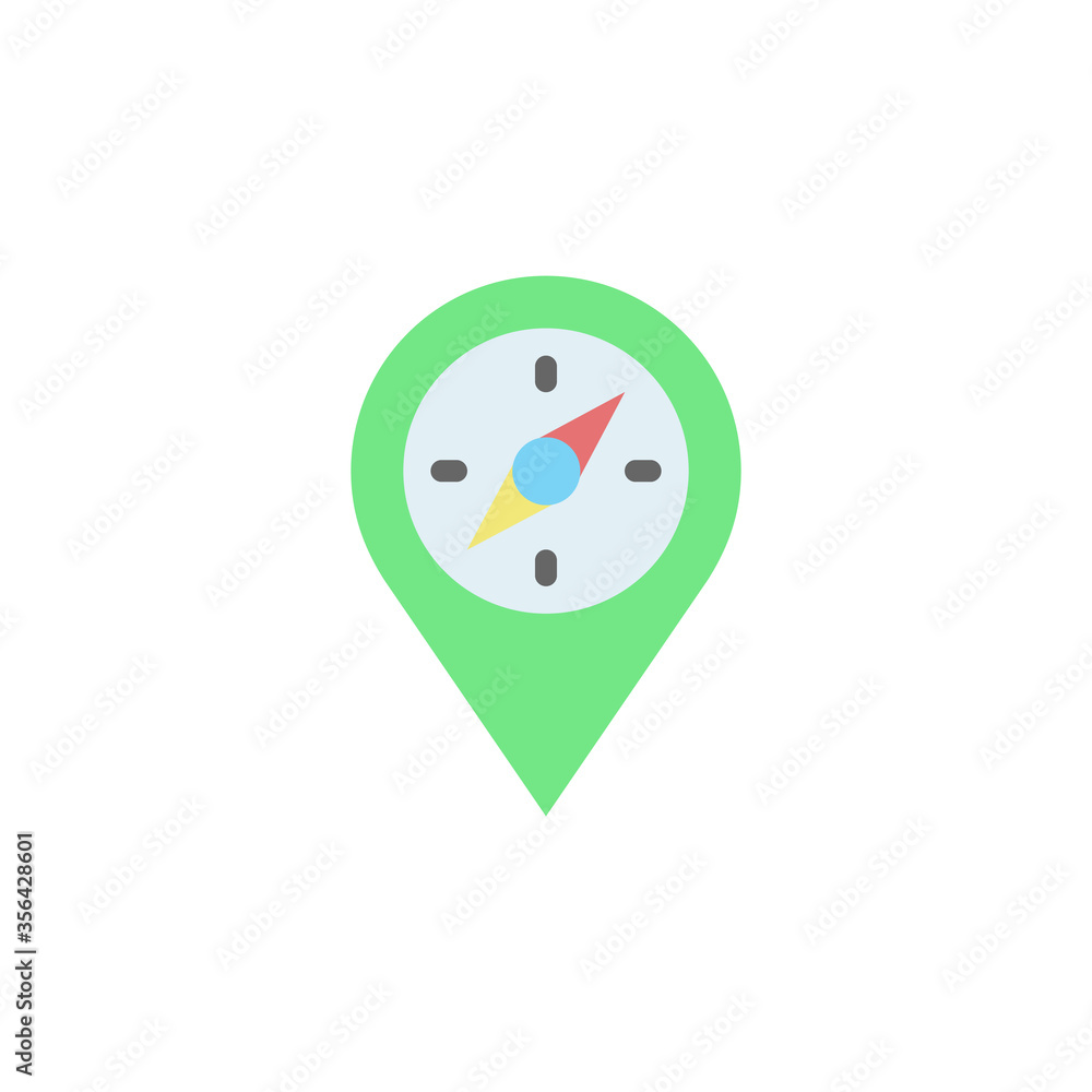 Poster placeholder, compass icon. simple color vector elements of navigation icons for ui and ux, website o