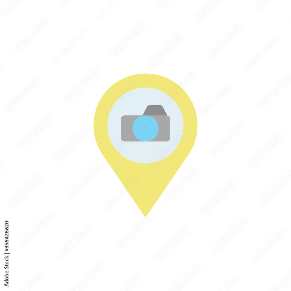 Poster placeholder, camera icon. simple color vector elements of navigation icons for ui and ux, website or