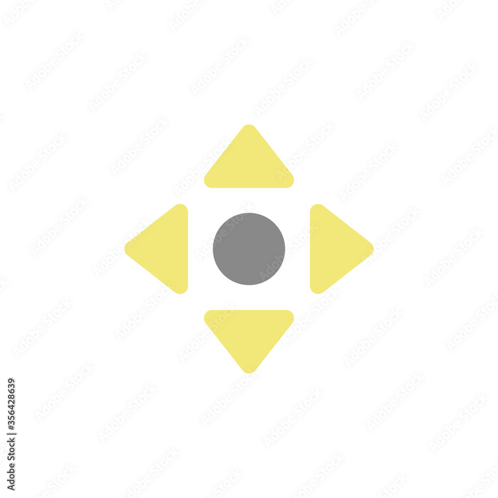 Poster move, map icon. simple color vector elements of navigation icons for ui and ux, website or mobile ap