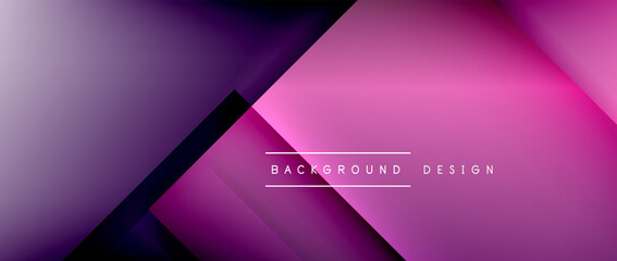 Square shapes composition, fluid gradient geometric abstract background. 3D shadow effects, modern design template