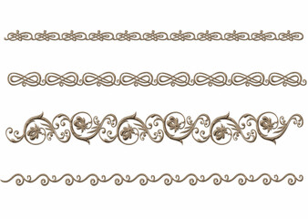 Obraz premium 3d antique geometric border pattern