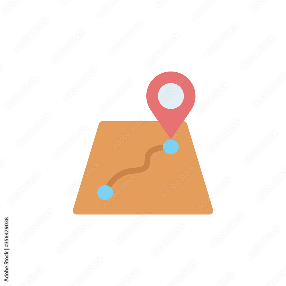 Poster placeholder, map icon. simple color vector elements of navigation icons for ui and ux, website or mo