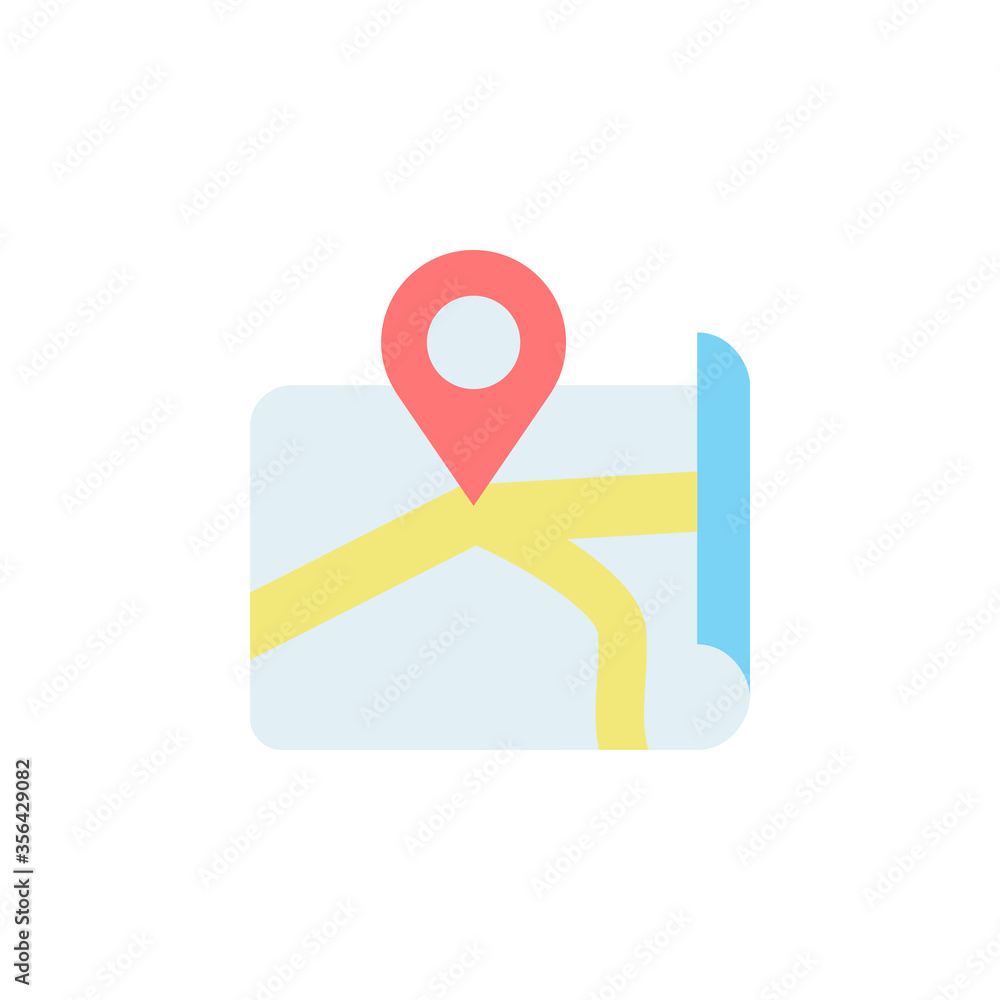 Poster placeholder, map icon. simple color vector elements of navigation icons for ui and ux, website or mo