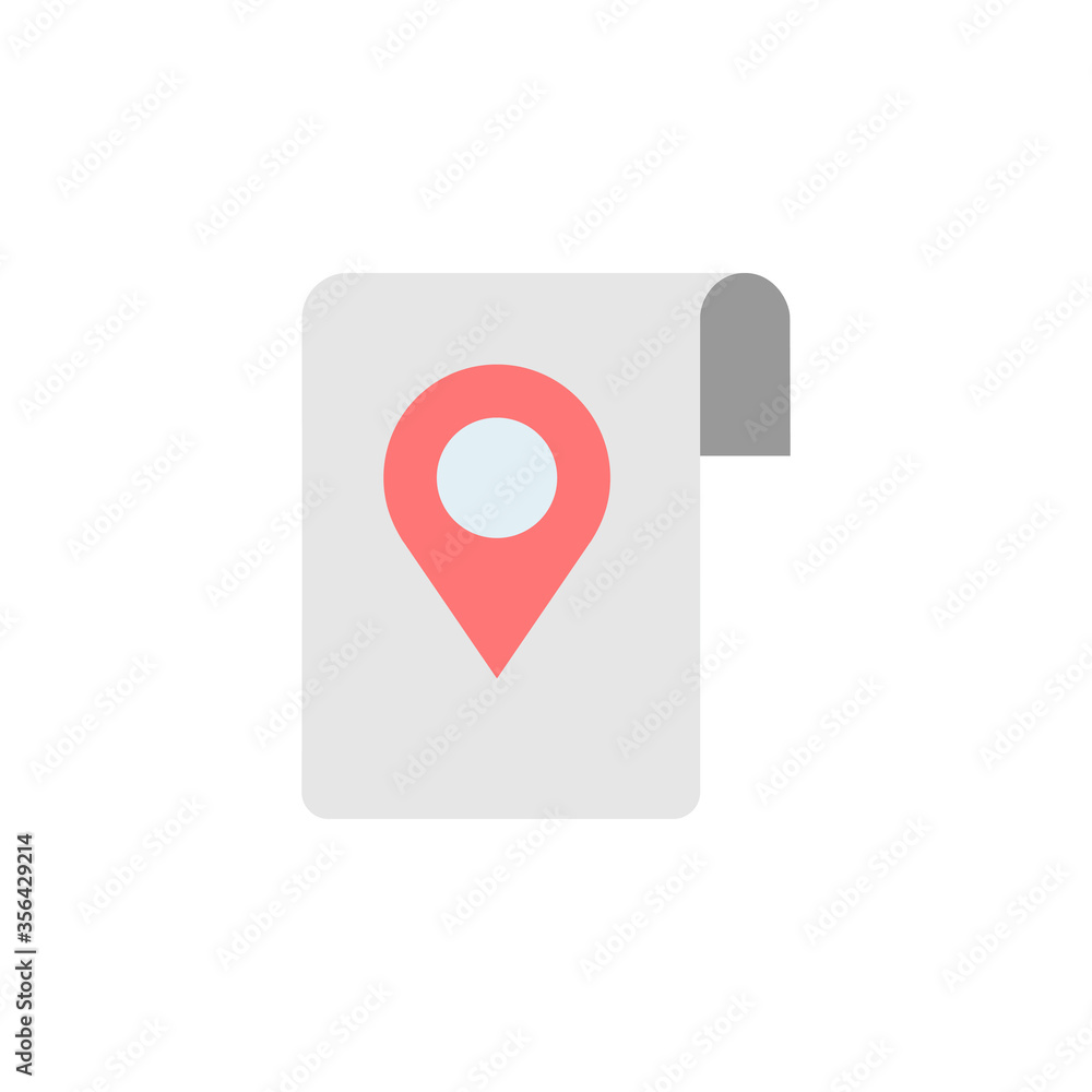 Poster placeholder, map icon. simple color vector elements of navigation icons for ui and ux, website or mo