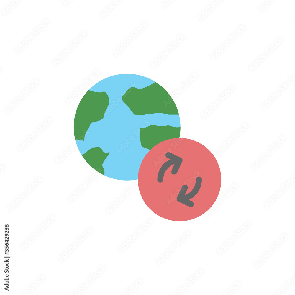 Poster planet earth, map icon. simple color vector elements of navigation icons for ui and ux, website or m