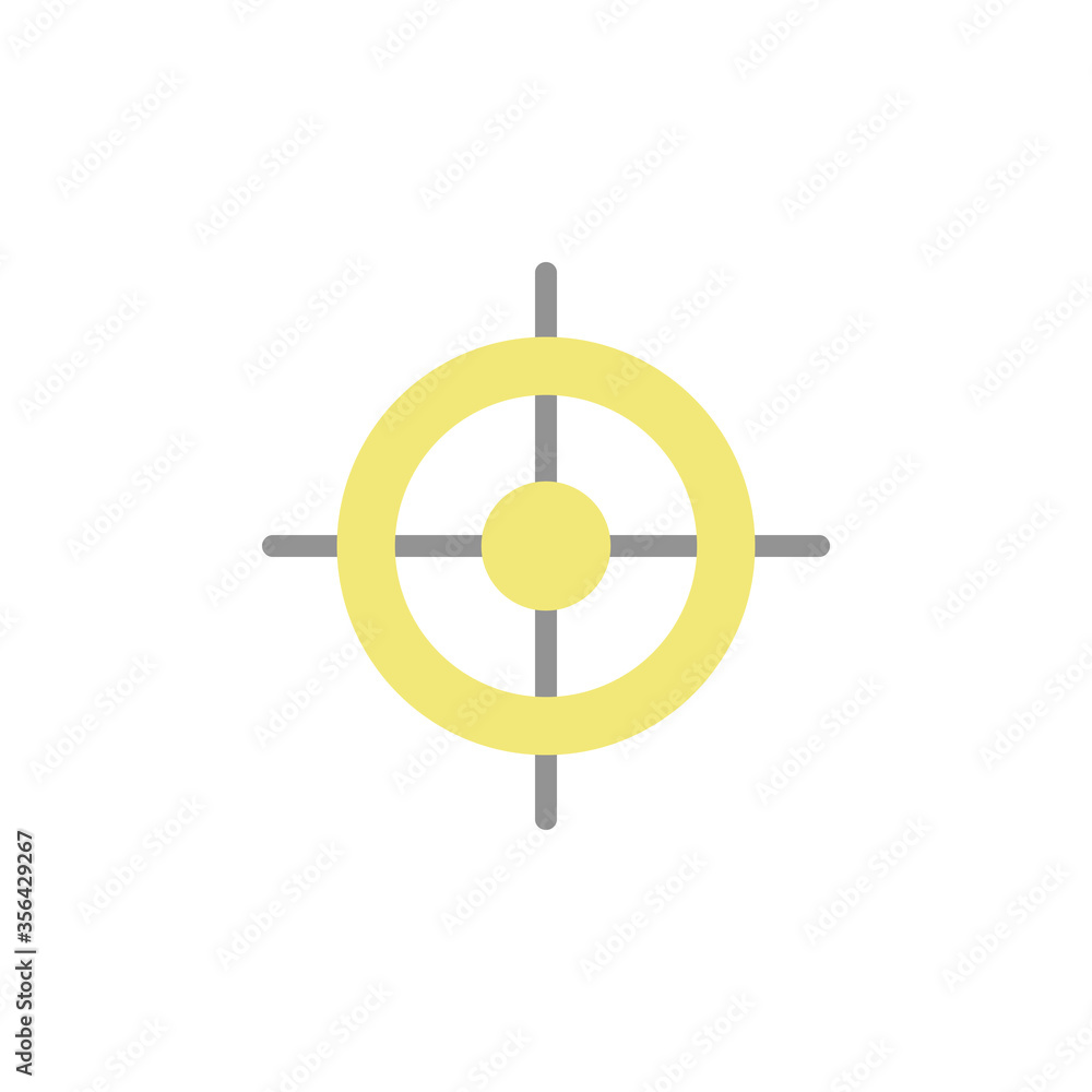 Poster target icon. simple color vector elements of navigation icons for ui and ux, website or mobile appli
