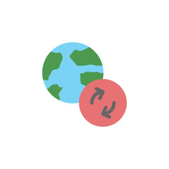 Planet Earth, map icon. Simple color vector elements of navigation icons for ui and ux, website or mobile application