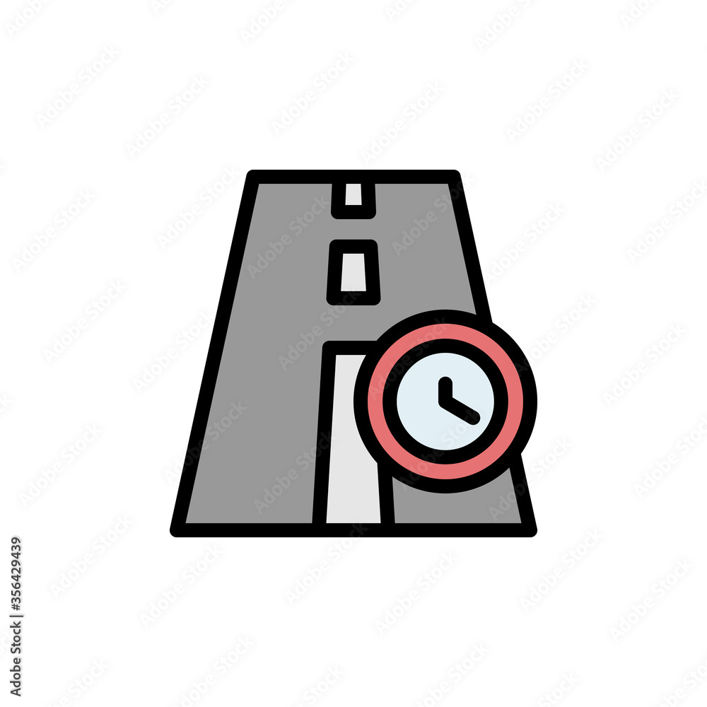 Poster road icon. simple color with outline vector elements of navigation icons for ui and ux, website or m