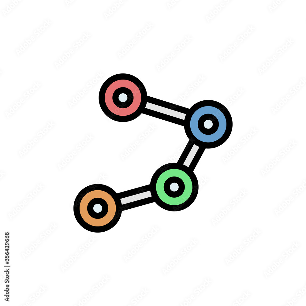 Poster route, map icon. simple color with outline vector elements of navigation icons for ui and ux, websit