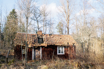 Abandoned house in the Swedish forest