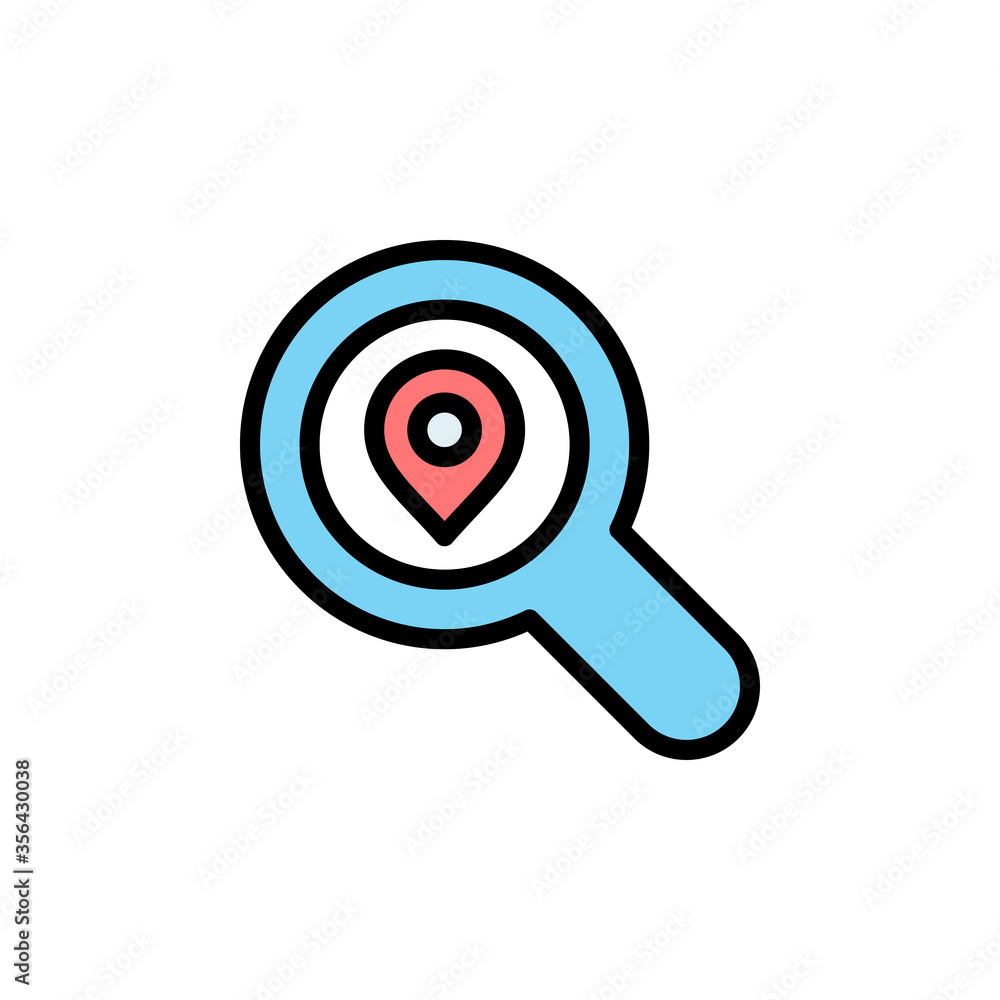Poster search, placeholder icon. simple color with outline vector elements of navigation icons for ui and u