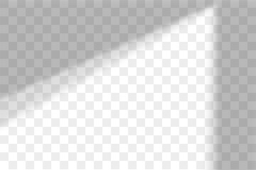 Vector transparent window shadow. Light effect overlay. Mesh grid. Presentation your design card, poster, stories Photo realistic illustration