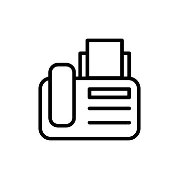 recommend clip art: Phone, landline, fax icon. Simple line, outline vector elements of communication icons for ui and ux, website or mobile application