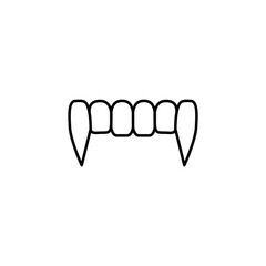 fangs icon design vector template eps10