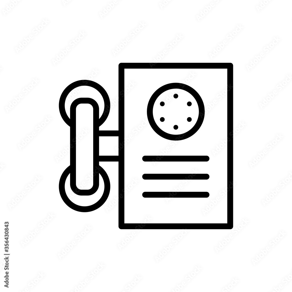 Poster phone, landline icon. simple line, outline vector elements of communication icons for ui and ux, web