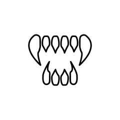 fangs icon design vector template eps10