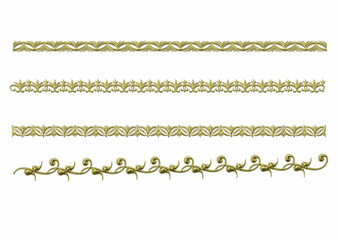 3d antique geometric border pattern