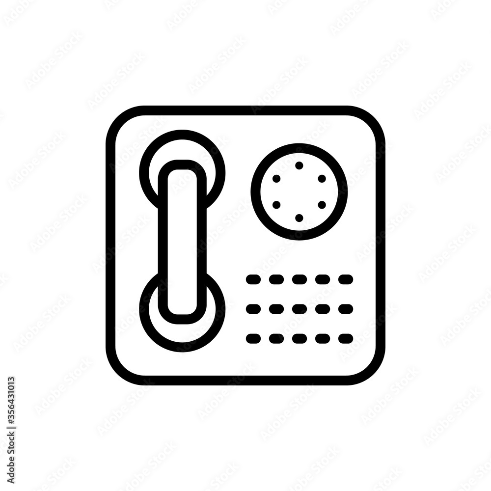 Poster phone, landline icon. simple line, outline vector elements of communication icons for ui and ux, web