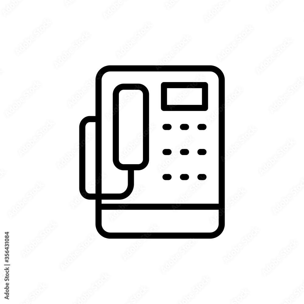 Aufkleber phone, landline icon. simple line, outline vector elements of communication icons for ui and ux, web