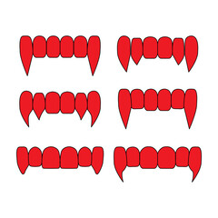 fangs icon design vector template eps10