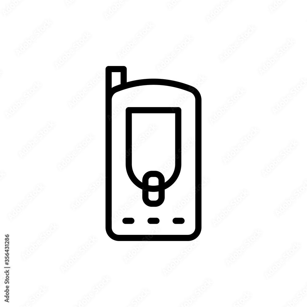 Poster phone, mobile, technology icon. simple line, outline vector elements of communication icons for ui a