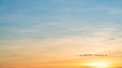 sunset in the sky in the evening