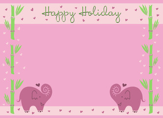 frame for greeting cards in vector. Holiday greetings