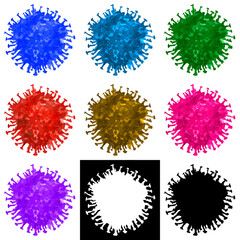 COVID-19 themes Isolated watercolor illustration