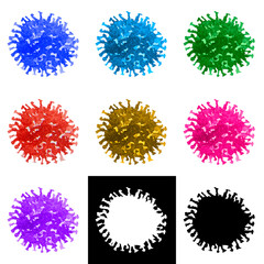 COVID-19 themes Isolated watercolor illustration