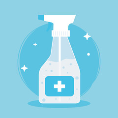 coronavirus protection, bottle disinfectant in spray, protect covid 19