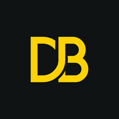Initial Letter DB Logo Design Vector Template. Creative Linked Alphabetical DB Logo Vector