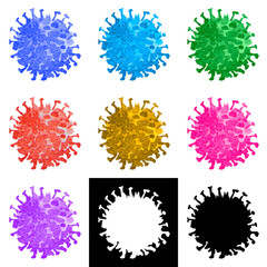 COVID-19 themes Isolated watercolor illustration