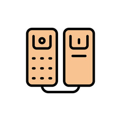 Phone, technology icon. Simple color with outline vector elements of communication icons for ui and ux, website or mobile application