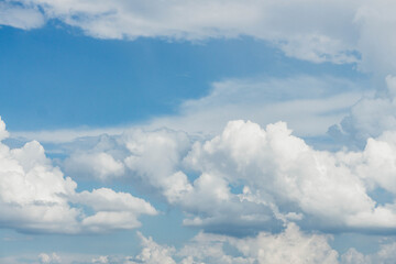 Naklejka na ściany i meble Blur clouds on the sky with sun light, Nature