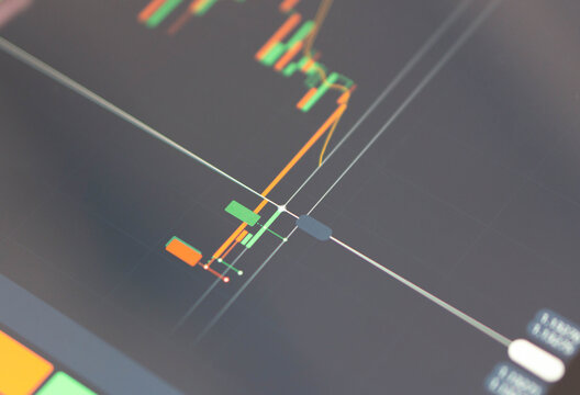 Closeup Graph Of Binary Option For Trading Platform