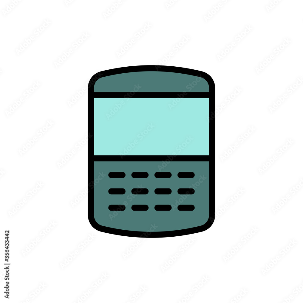 Poster phone, mobile, technology icon. simple color with outline vector elements of communication icons for