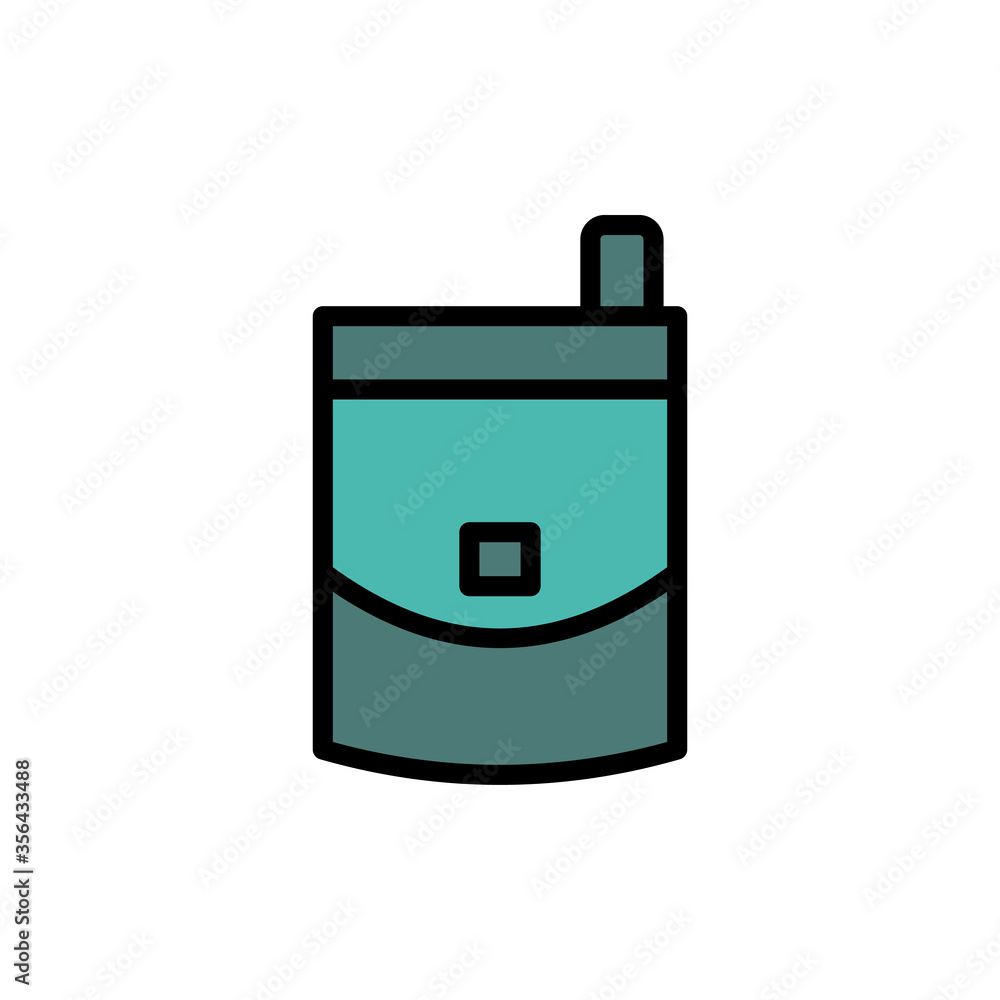Poster phone, mobile, technology icon. simple color with outline vector elements of communication icons for