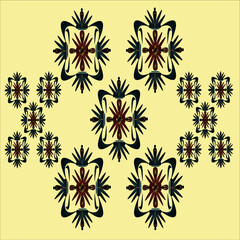 set of vector floral elements