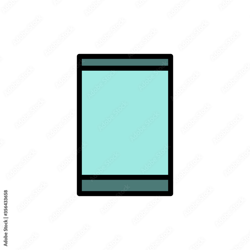 Poster smartphone, technology icon. simple color with outline vector elements of communication icons for ui