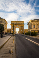 Fototapeta na wymiar Porte du Peyrou, Arc de Triomphe in Montpellier, France.