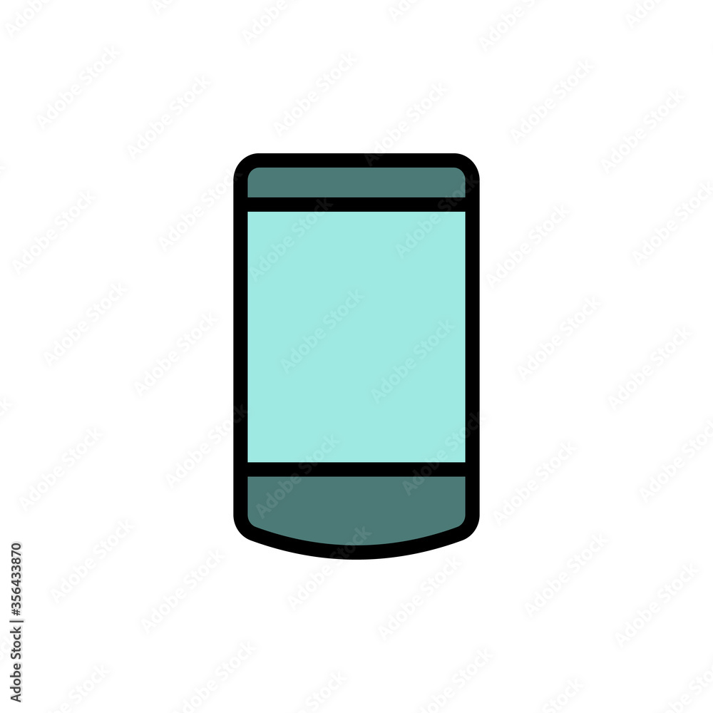 Poster smartphone, technology icon. simple color with outline vector elements of communication icons for ui