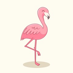 Flamingo Cartoon Cute Bird Animals