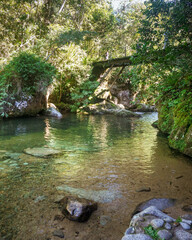 Naklejka premium Lago Azul (Blue Lake) in Itatiaia National Park, Lower Regions. Rio de Janeiro, Brazil 