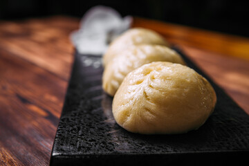 Korean steamed pjan-se pigodi pies