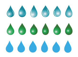 Water drop logo icon template