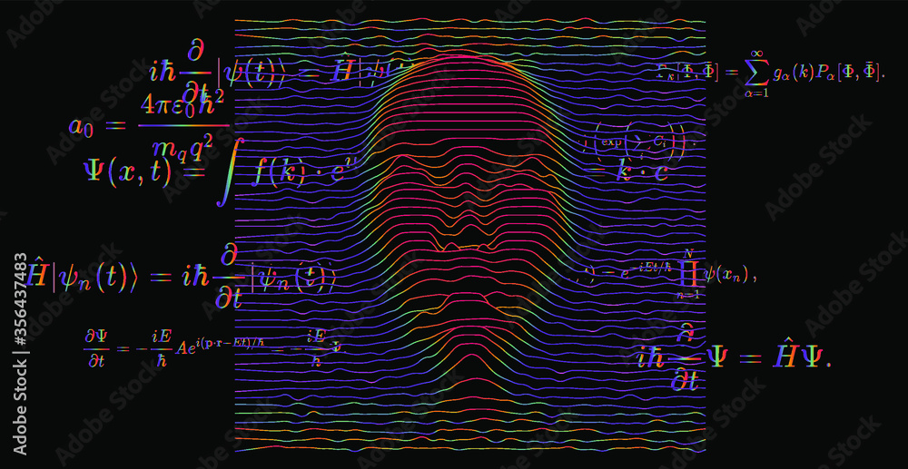 Poster artificial intelligence concept. 3d model of human face made of lines, op art surreal style.